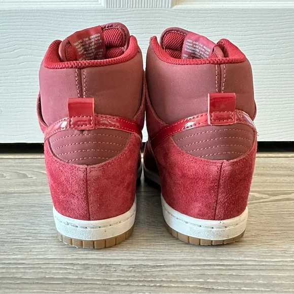 Nike Dunk Sky Hi Hidden Wedge Sneakers Red - Picture 2 of 10